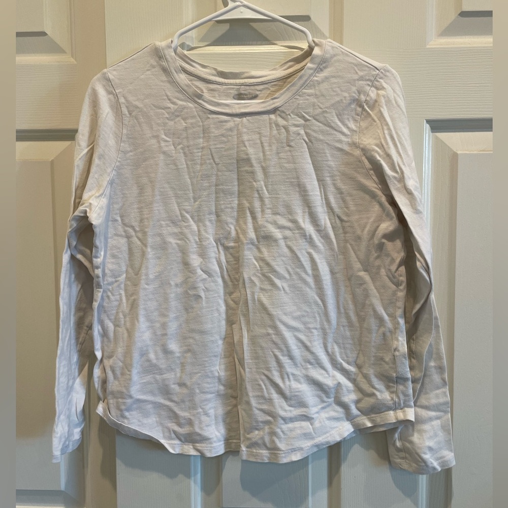 womens plain white long sleeve - S